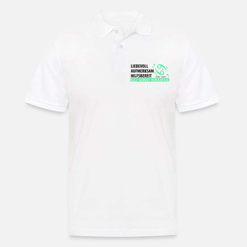 Sternzeichen Krebs - Eigenschaften - Männer Poloshirt - Weiß