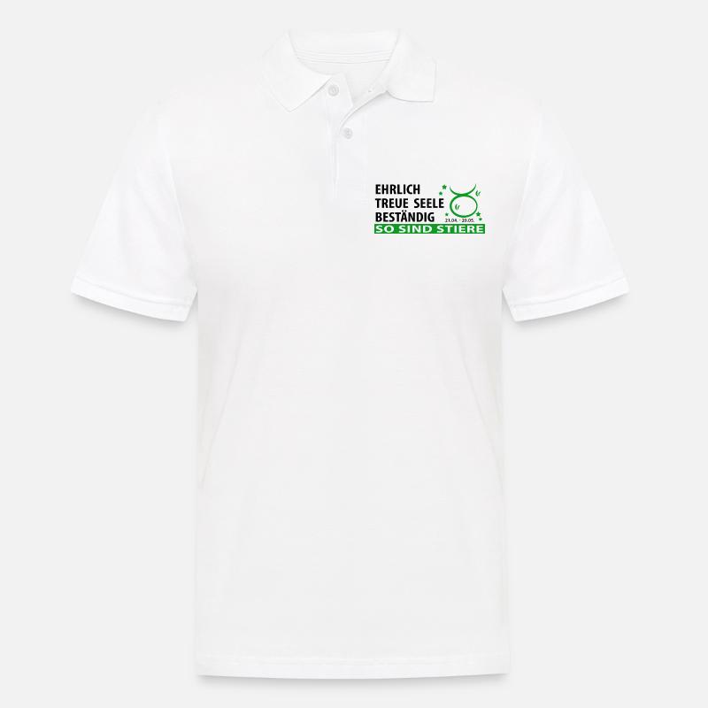 Sternzeichen Stier - Eigenschaften - Männer Poloshirt - Weiß