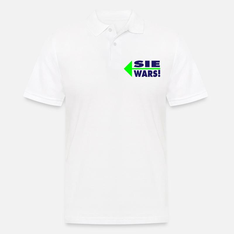 Sie wars! Partner- oder Partyshirt - Männer Poloshirt - Weiß