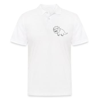 Dinosaur triceratops comic - Men's Polo Shirt - white - Front - Kai (181cm)