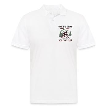 Fahrradfahren ohne Akku Radsport Rennrad - Männer Poloshirt - Weiß - Vorne - Kai (181cm)