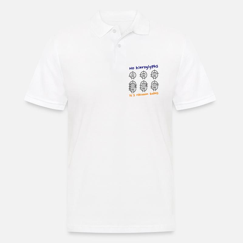 No hieroglyphs, it's vacuum tubes - Männer Poloshirt - Weiß