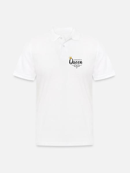 Homeoffice Queen - Männer Poloshirt - Weiß