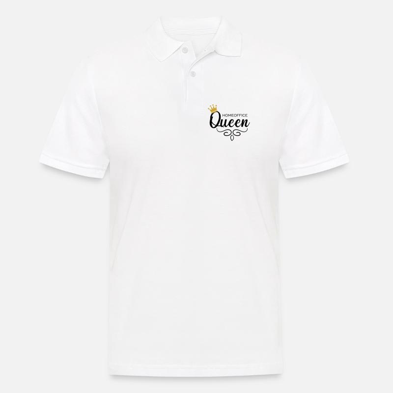 Homeoffice Queen - Männer Poloshirt - Weiß