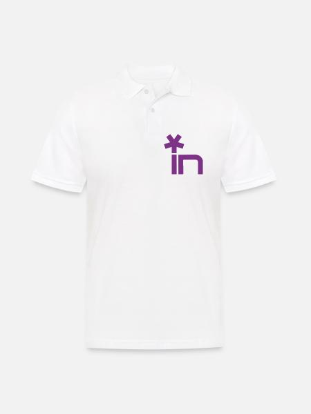 Stern-Icon über In-Logo - Männer Poloshirt - Weiß