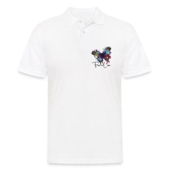Rainbow Butterfly Splash free to love - Men's Polo Shirt - white - Front - Kai (181cm)