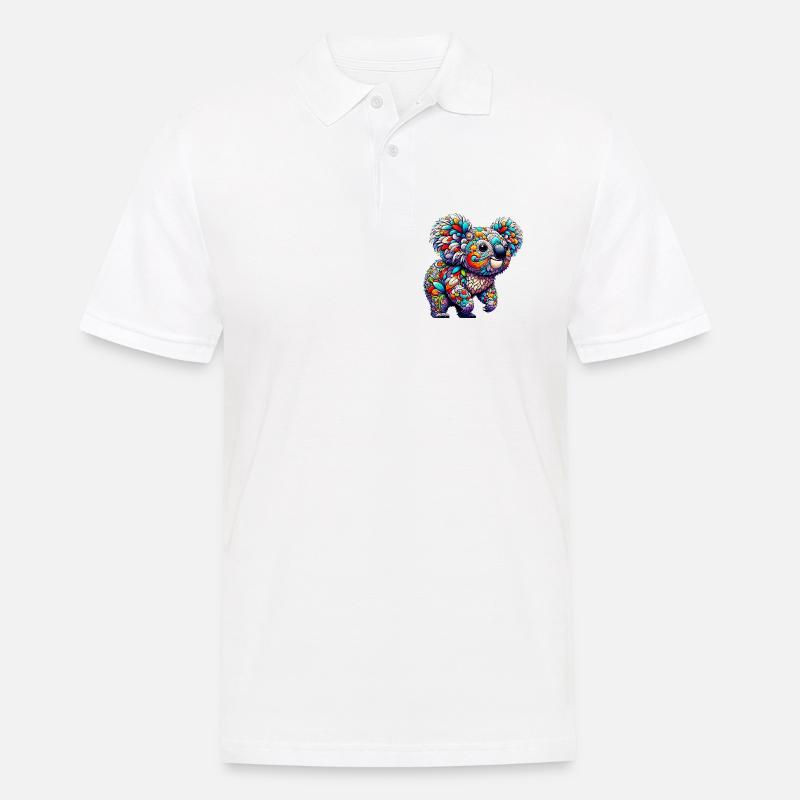 Koala - Männer Poloshirt - Weiß