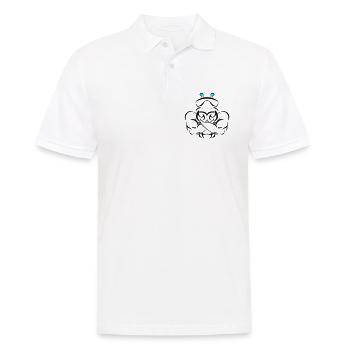 Alpha cancer Deluxe - Männer Poloshirt - Weiß - Vorne - Kai (181cm)