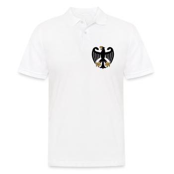 Bundesadler Deutschland Adler Wappen - Männer Poloshirt - Weiß - Vorne - Kai (181cm)