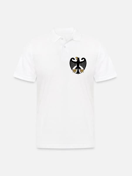 Bundesadler Deutschland Adler Wappen - Männer Poloshirt - Weiß