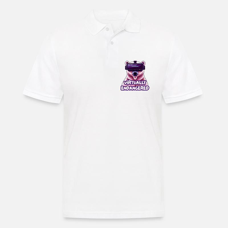 Virtually Endangered - Männer Poloshirt - Weiß