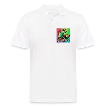 Gecko - Männer Poloshirt - Weiß - Vorne - Kai (181cm)