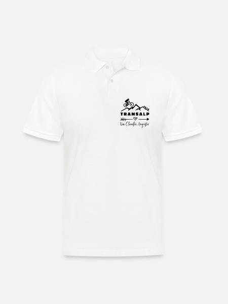 Transalp 2026 - Fahrrad - Via Claudia Augusta - Männer Poloshirt - Weiß