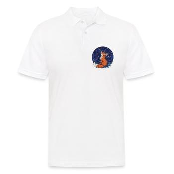 Fuchs und Sterne - Männer Poloshirt - Weiß - Vorne - Kai (181cm)