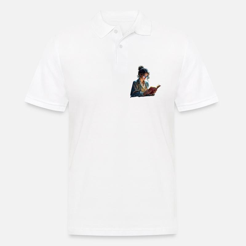 Literarische Glamour Blazer Ästhetik - Männer Poloshirt - Weiß