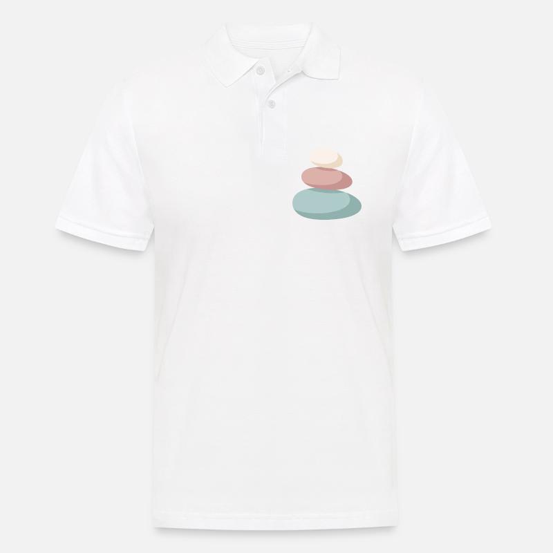 Pastel Stone Stack - Men's Polo Shirt - white