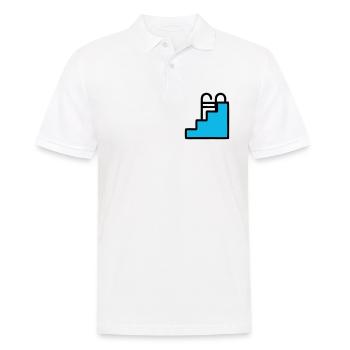  Pool Leiter Schwimmbad Icon - Männer Poloshirt - Weiß - Vorne - Kai (181cm)