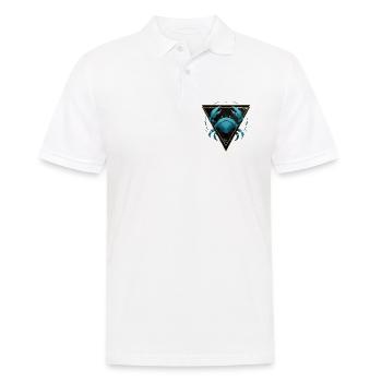 Wasserzeichen des Krebses – Tierkreis von Kék-Ina - Männer Poloshirt - Weiß - Vorne - Kai (181cm)