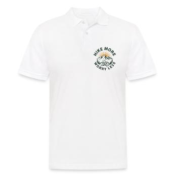 Hike More Worry Less Vintage - Men's Polo Shirt - white - Front - Kai (181cm)