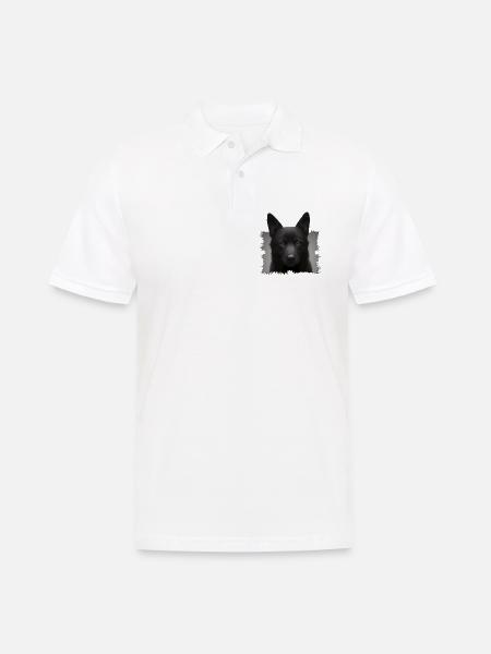 schwarzer schäferhund - Männer Poloshirt - Weiß