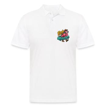 Flamingo - Männer Poloshirt - Weiß - Vorne - Kai (181cm)
