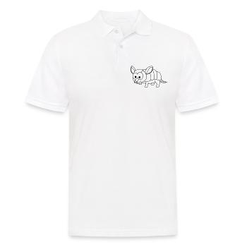 Armadillo Comic Animal - Polo Homme - blanc - Devant - Kai (181cm)