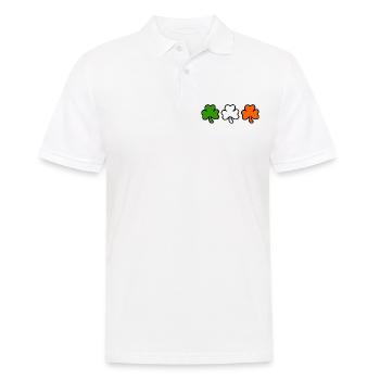 Cloverleaf Ireland Flag - Men's Polo Shirt - white - Front - Kai (181cm)