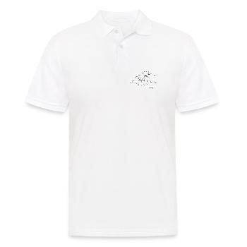 Vogel geometrisch Streetwear minimal urban style - Männer Poloshirt - Weiß - Vorne - Kai (181cm)