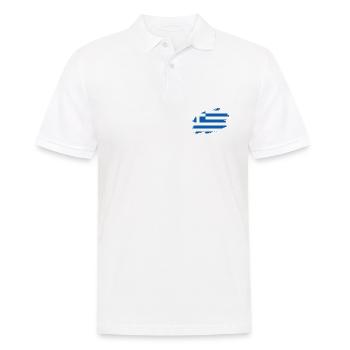Greece Greek Flag Flag - Men's Polo Shirt - white - Front - Kai (181cm)