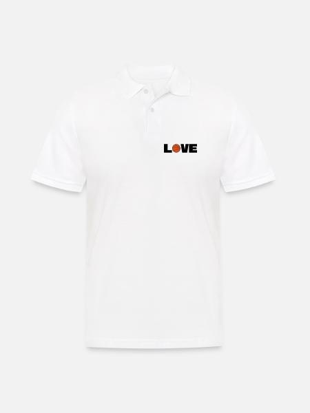 Love Basketball - Männer Poloshirt - Weiß