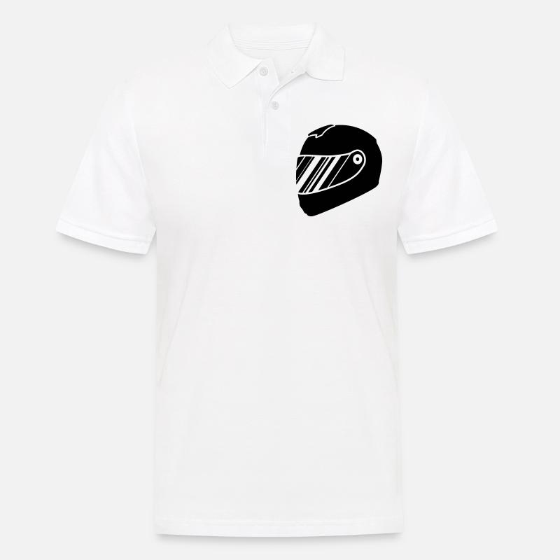 Course de barre de course - Polo Homme - blanc