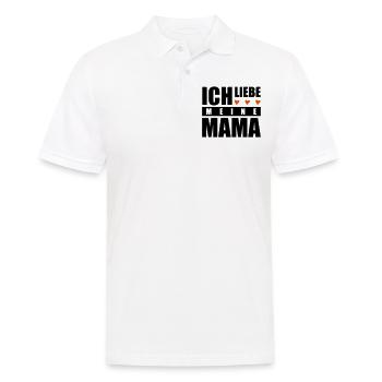ich liebe meine mama herz - Männer Poloshirt - Weiß - Vorne - Kai (181cm)