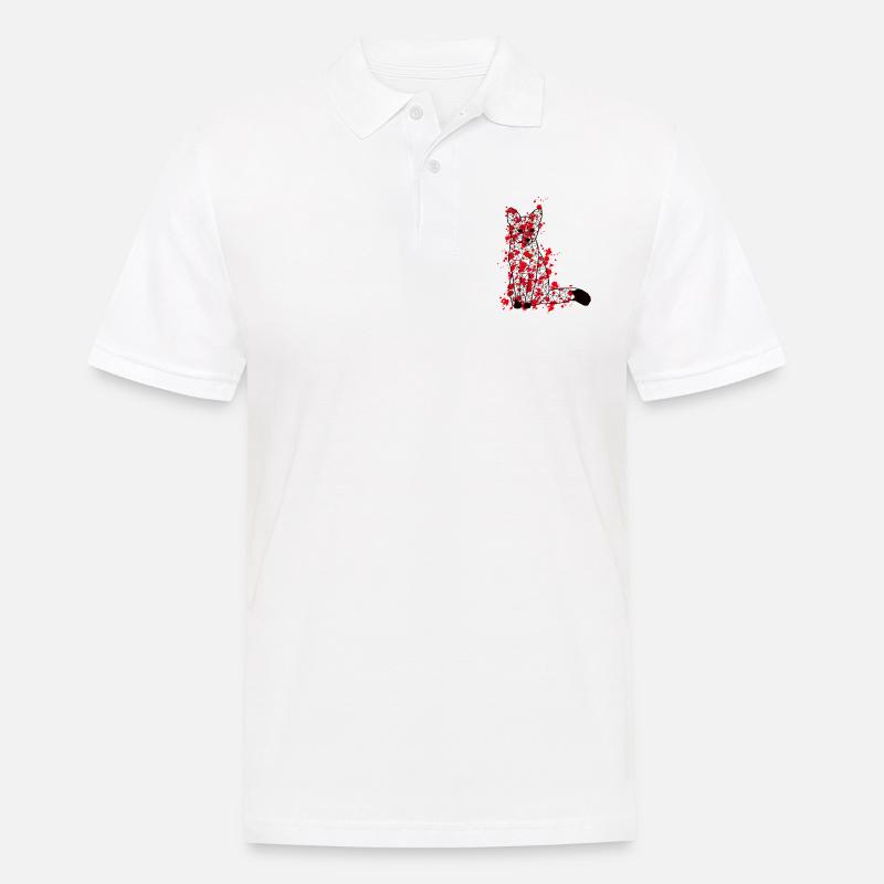 Foxx GeomeTRIX bunt - Männer Poloshirt - Weiß