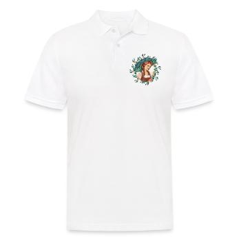 Fille avec un parapluie - Polo Homme - blanc - Devant - Kai (181cm)