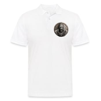 Wikinger Krieger Schildwall - Männer Poloshirt - Weiß - Vorne - Kai (181cm)