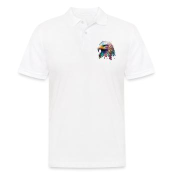Royal Eagle: An Oil-Painted Masterpiece - Men's Polo Shirt - white - Front - Kai (181cm)