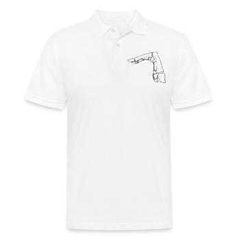 Crimp1 ohne Schrift - Männer Poloshirt - Weiß - Vorne - Kai (181cm)