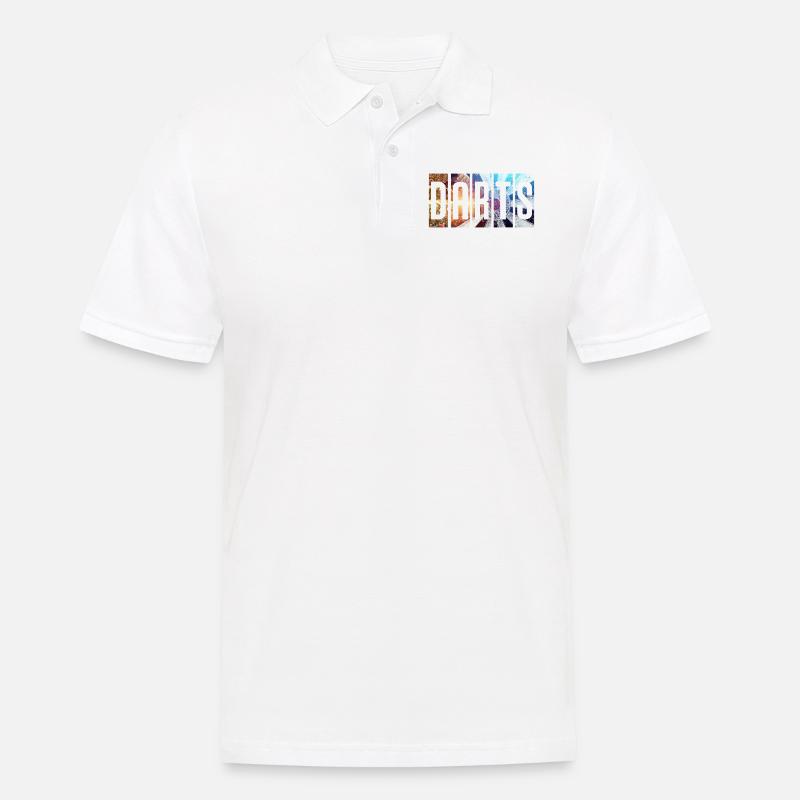 Darts Dart Darten Dartscheibe Geschenk - Männer Poloshirt - Weiß