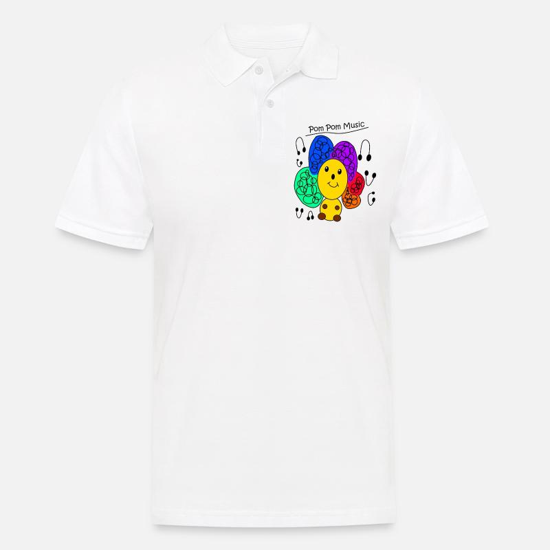 PomPom - Männer Poloshirt - Weiß