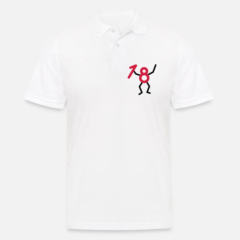 Endlich18 ! - Männer Poloshirt - Weiß
