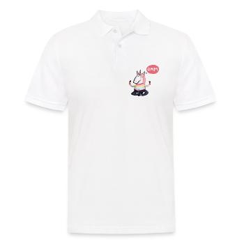 Yoga Einhorn omm - Männer Poloshirt - Weiß - Vorne - Kai (181cm)