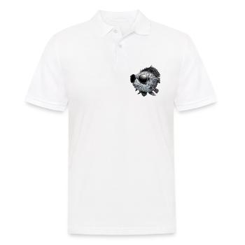 Großer Fisch mit Sonnenbrille - Männer Poloshirt - Weiß - Vorne - Kai (181cm)