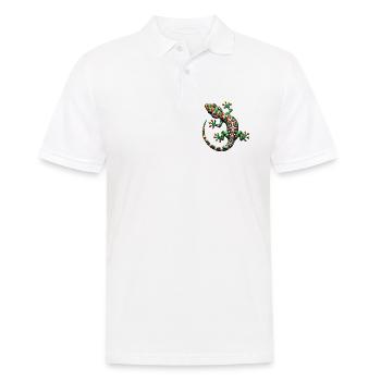 Gecko - Männer Poloshirt - Weiß - Vorne - Kai (181cm)