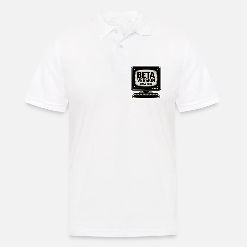 Retro Computer Beta Version Design - Männer Poloshirt - Weiß