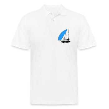 49er Sailing dinghy Sailboat Regatta Sailing Sailing Sports - Men's Polo Shirt - white - Front - Kai (181cm)