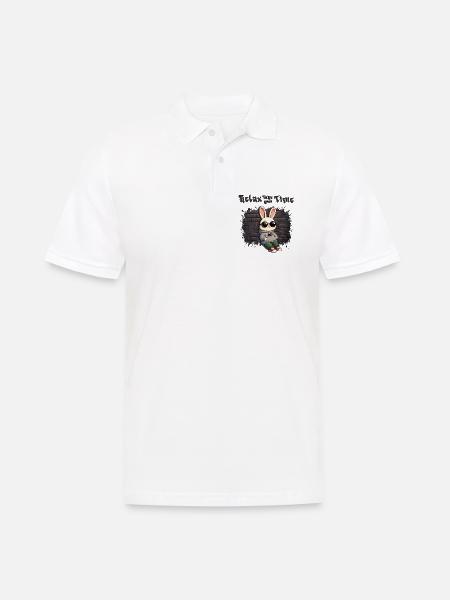 Bunny Urban - Männer Poloshirt - Weiß