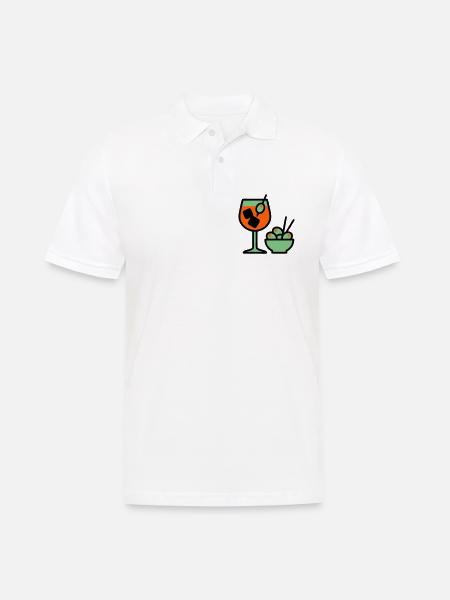 Martini Cocktail Graphic - Men's Polo Shirt - white
