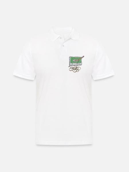 Kassetten Chaos Tape Kunst - Männer Poloshirt - Weiß