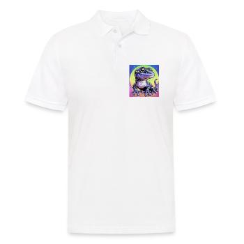 Gecko - Männer Poloshirt - Weiß - Vorne - Kai (181cm)