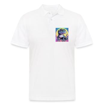 Gecko - Männer Poloshirt - Weiß - Vorne - Kai (181cm)